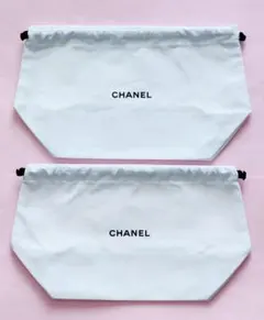 CHANEL 巾着袋　シャネル ポーチ　ノベルティ　小 2枚　　新品