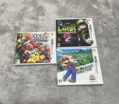 3DSゲーム3本セット　スマブラ、マリオゴルフ、ルイージマンション
