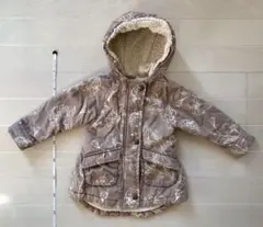 OLD NAVY 花柄 ベージュ フード付 アウター 18-24M 90 上着