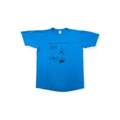 vintage】USA製90sフランス語アート系メッセージTシャツ ブルー - メルカリ