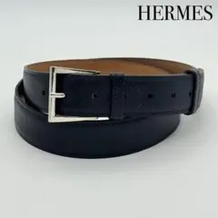 HERMES エルメス クシュベル レザー ベルト ブラック メンズ ビジネスのサムネイル