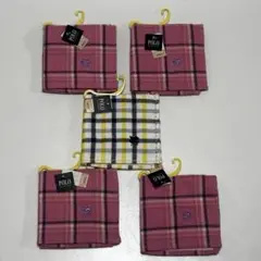 ⑤POLO RALPH LAUREN ポロ　ラルフローレン　タオルハンカチ５枚