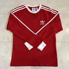 ふ*な様 美品　adidas レッド 長袖ロンT J/S