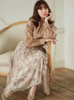 herlipto Pleated Chiffon Long Skirtのサムネイル