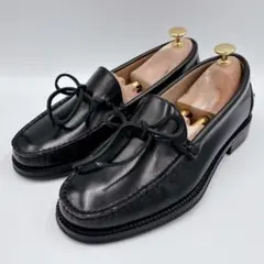 【美品】レザー　ローファー　リボンタッセル　本革　　25.5 39 ブラック
