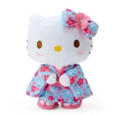 ハローキティ 桜着物 ぬいぐるみマスコット浅草キティちゃんホテルの