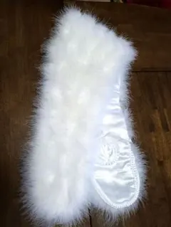 成人式　着物フェザーショール　ホワイトショール