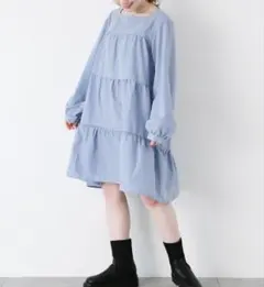 新品　ティアードミニワンピースのサムネイル