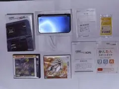 【極美品】New3DSLL メタリックブルー【ソフト2本・充電器・購入証明付】