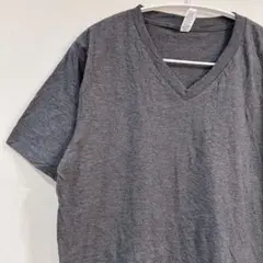 BELLA + CANVAS 【M】グレー Vネック Tシャツ 無地　シンプル