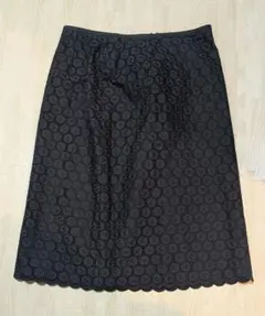 【美品】マダムジョコンダ 黒レース 膝丈タイトスカートのサムネイル