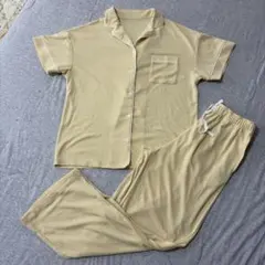 GU 【S】半袖 パジャマ 上下セット イエローのサムネイル