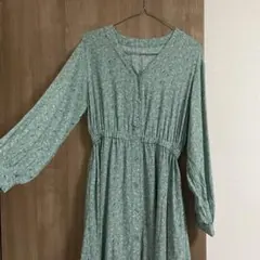 LOWRYSFARM グリーン　ワンピース F ローリーズファーム