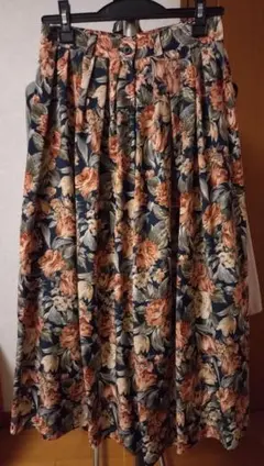 昭和レトロ Partisan 花柄 フレアロングスカート