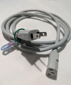 電源ケーブル 3ピンコネクタ グレー 中古品