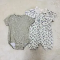 【tete a tete】テータテート ベビー服 2点セット ロンパース 花柄