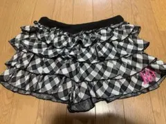 RONI◾️白黒ギンガムチェックフリフリパンツML140cm ダンスのサムネイル