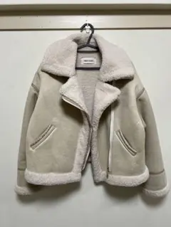 ミッシュマッシュ ライダース ムートン ファー ボア コート ジャケット