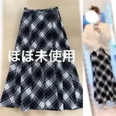 JEANASISチェック柄フレアスカートほぼ未使用のサムネイル