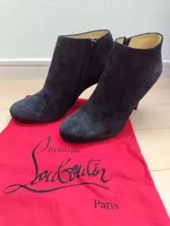 クリスチャン・ルブタン ブーティ黒スエード37