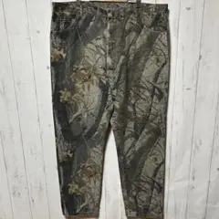 90s USA製 レア ラングラー リアルツリー カモ ジーンズ デニム パンツ