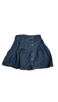 デニムフレアスカート ボタンフロント