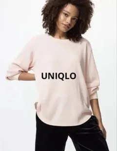 新品未使用 UNIQLO ユニクロ ワッフルT ピンク 3XL 長袖