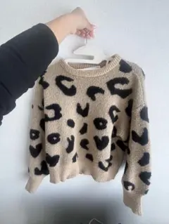 長袖セーター ヒョウ柄