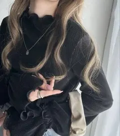 【タグ付き】キャンディー スリーブ プリーツ メロー トップス