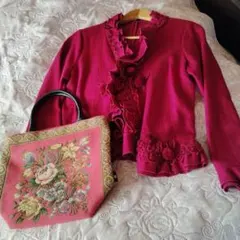 Think Bee! 花柄刺繍 ハンドバッグ