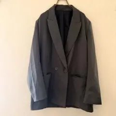 LAKOLE グレー ダブルボタン テーラードジャケットのサムネイル