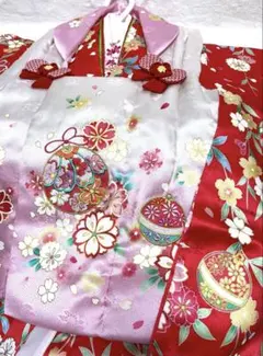七五三着物　8点セット　正絹被布　3歳