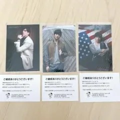 城田優　ファンクラブ継続特典 生写真 3枚 ブロマイド