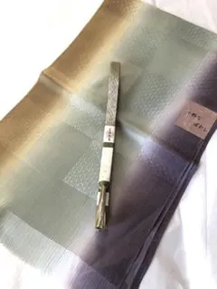 帯揚げ帯締めセット　グラデーション 紫　芥子　薄緑