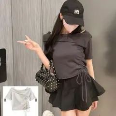 GRL オフショルドロストテレコトップス[tu1653]