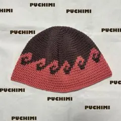 クラッシャーハット　クロシェハット　ニット　バゲハ　ビーニー　　サマーニット　波