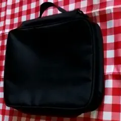 【大容量】メイクポーチ コスメポーチ ​ ブラック 収納力抜群 持ち手付き