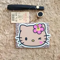 新品　日焼けキティ　パスケース　カードケース　定期入れ　キティフェイス　サンリオ