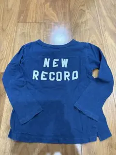 長袖カットソー ネイビー 100%綿