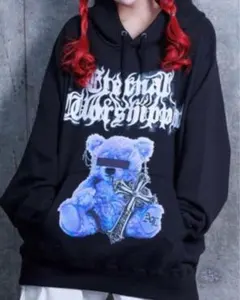 新品タグ付き Amilige アミリージュ サイコ ベア くま パーカー 水色 新品タグ付き Amilige アミリージュ サイコ ベア くま パーカー