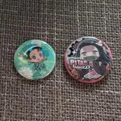 鬼滅の刃 竈門禰豆子 竈門炭治郎 缶バッジ