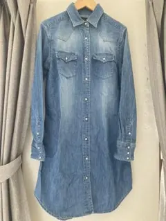 アメリカンラグシー デニムロングシャツ シャツワンピース