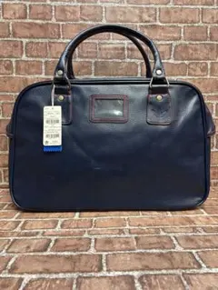 adidas Originals レザー風　ボストンバッグ　ネイビー 6999T