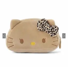 サンリオキャラコラボレオパード柄日焼けハローキティフェイスポーチ［sz024］