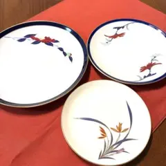 香蘭社 京紫龍峰　大中小の皿11枚セット 花柄 金縁　プレート　食器のサムネイル