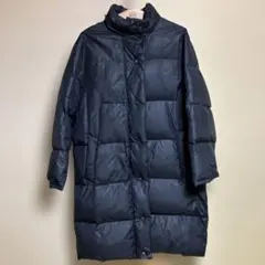 S.f.t COLLECTION ダウンコート ロング丈ブラック フード付