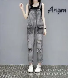 レディース デニム オーバーオール サロペット おしゃれ 人気 ゆったり