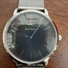 美品・箱付き】ポールスミス 腕時計 MA P1012 メッシュベルト 黒文字盤 