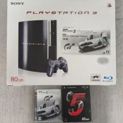 PlayStation 3 80GB 本体 グランツーリスモ5 ソフト2本セット