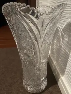未使用】ELBE crystal （エルベ クリスタル）花瓶 フラワーベース